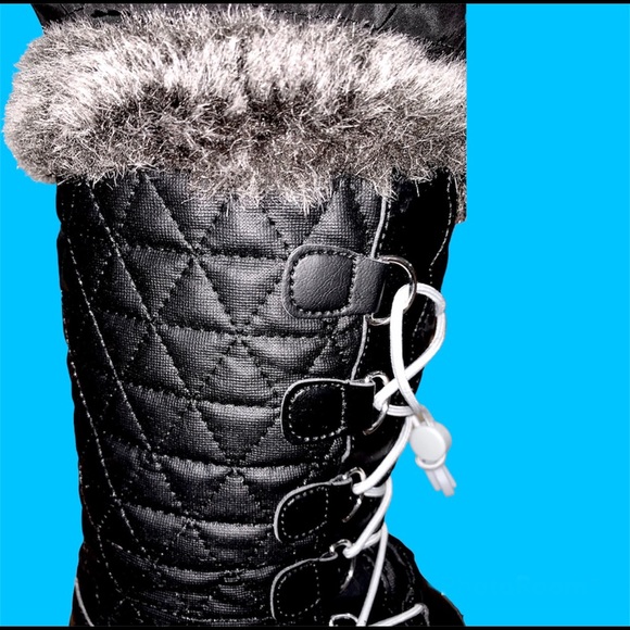 NWT Lands End Snow boots Waterproof Winter Boots Fur Lining Women Girl Warm Gift - Picture 5 of 8